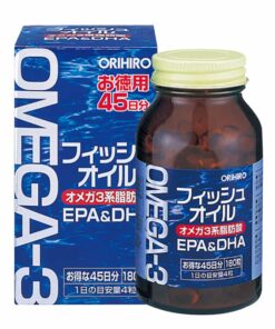 Dầu cá Omega 3 Orihiro Fish Oil Nhật Bản hộp 180 viên