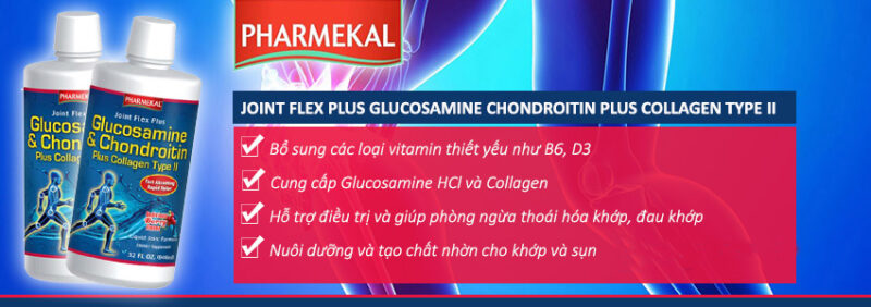 Chai Joint Flex Plus Glucosamine & Chondroitin Pharmekal 946ml giảm đau xương khớp nhanh chóng