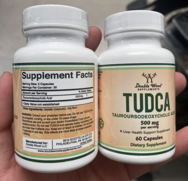 Viên uống Double Wood Supplements TUDCA - Tauroursodeoxycholic Acid 500mg