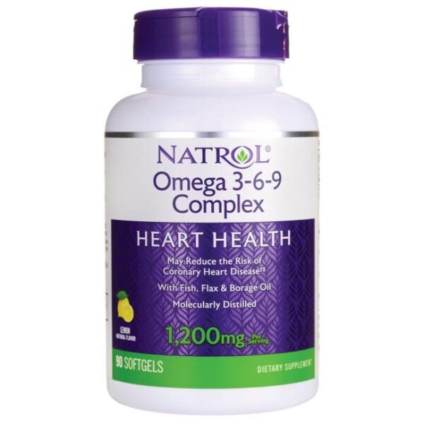Omega 3-6-9 Complex 1200mg Natrol - bảo vệ tim mạch, tăng cường thị lực, cải thiện trí não
