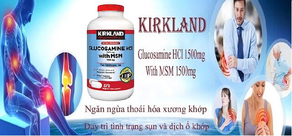 Viên uống bổ khớp Glucosamine HCL 1500mg with MSM 1500mg Kirkland