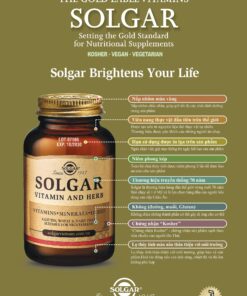 Viên uống điều hòa huyết áp Vegetarian CoQ-10 60 mg Solgar giảm nguy cơ tai biến, giảm cholesterol máu