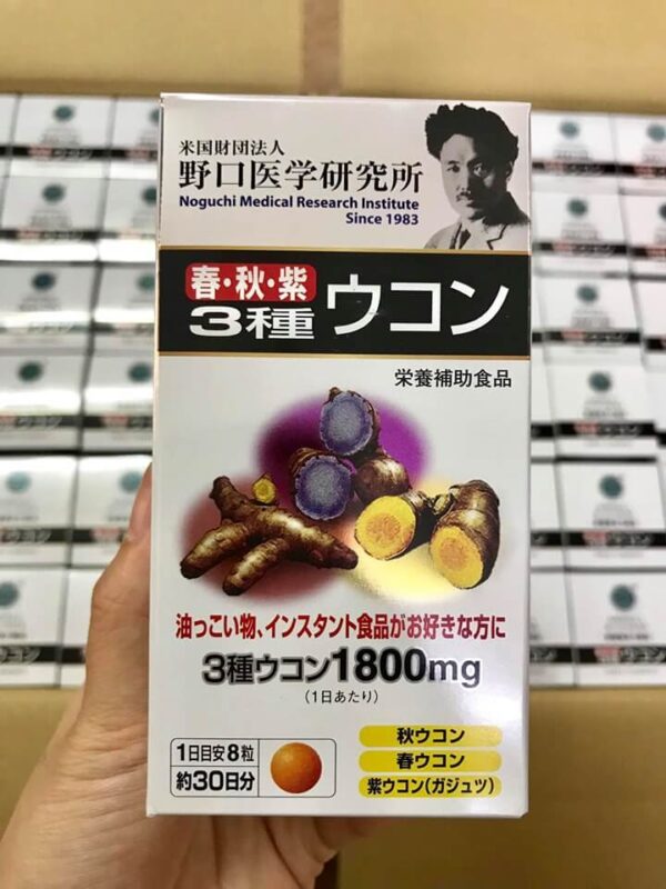 Viên giải rượu Three Turmerics Noguchi Nhật Bản 240 viên- giải độc gan, tăng cường chức năng gan