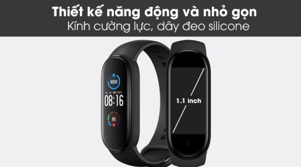 Vòng đeo tay thông minh Xiaomi Mi Band 5 theo dõi sức khỏe