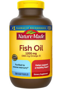 dầu cá Nature Made Fish Oil 1200mg Omega 3 200 viên của Mỹ
