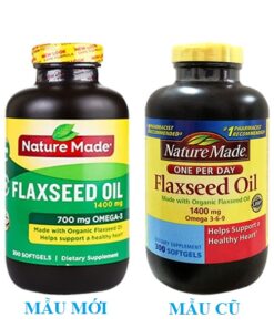 Dầu hạt lanh hữu cơ Flaxseed Oil 1400mg Nature Made Mỹ 300 viên bổ sung Omega 3-6-9