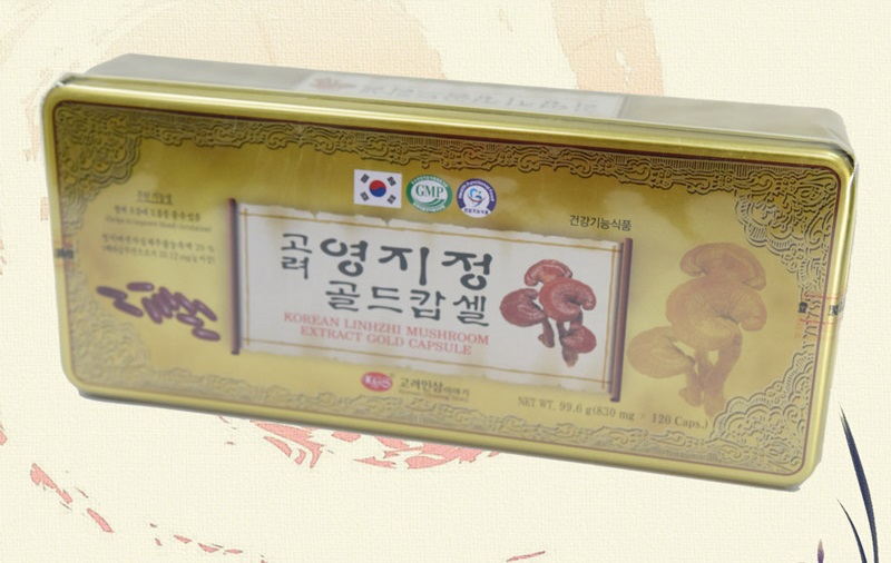 Viên linh chi KGS Korean Linhzhi Mushroom Extract Gold Capsule Hàn Quốc