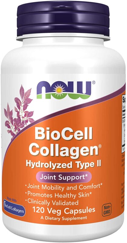 Viên uống BioCell Collagen® Hydrolyzed Type II Now 120 viên bổ khớp, đẹp da