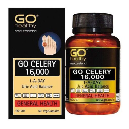Viên uống hỗ trợ điều trị gout Go Celery 16000mg Uric Acid Balance Go Healthy