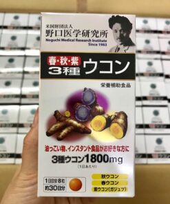 Viên giải rượu Three Turmerics Noguchi Nhật Bản 240 viên- giải độc gan, tăng cường chức năng gan